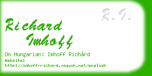richard imhoff business card